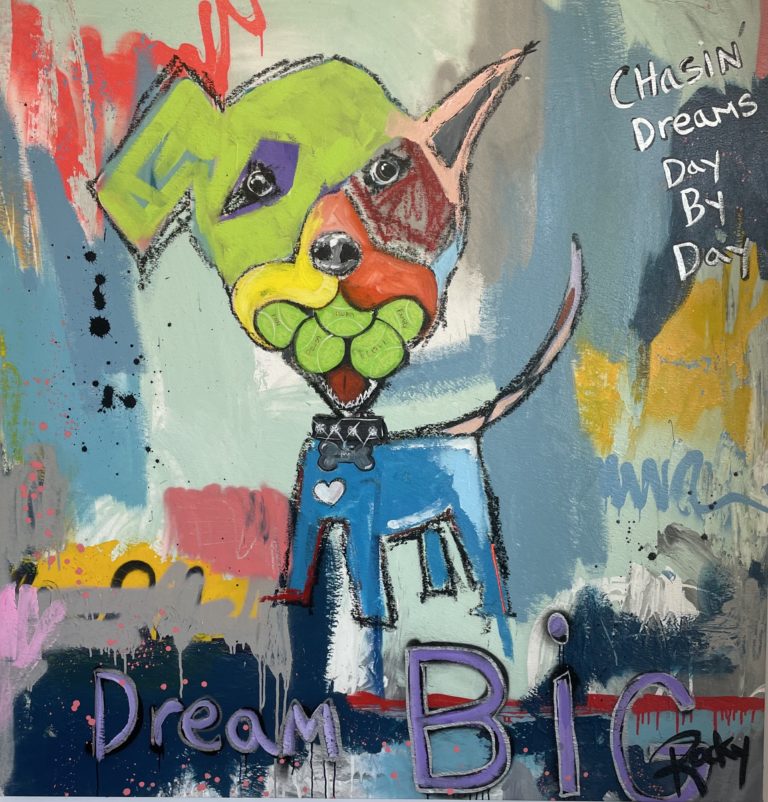 "CHASIN' DREAMS" painting by Rocky Asbury