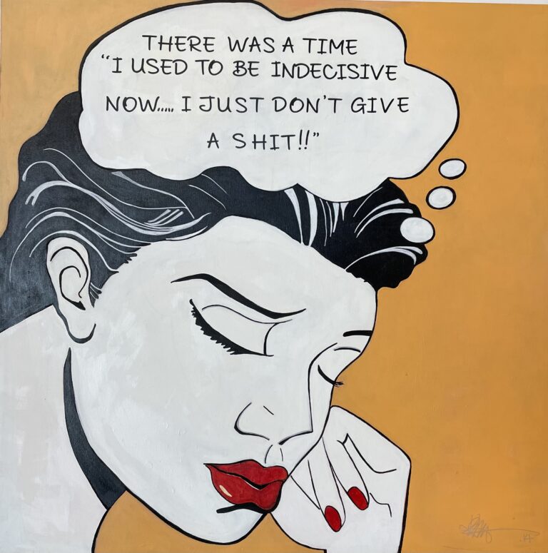 Sad Girl Acrylic Painting on Canvasby Keith Mikell