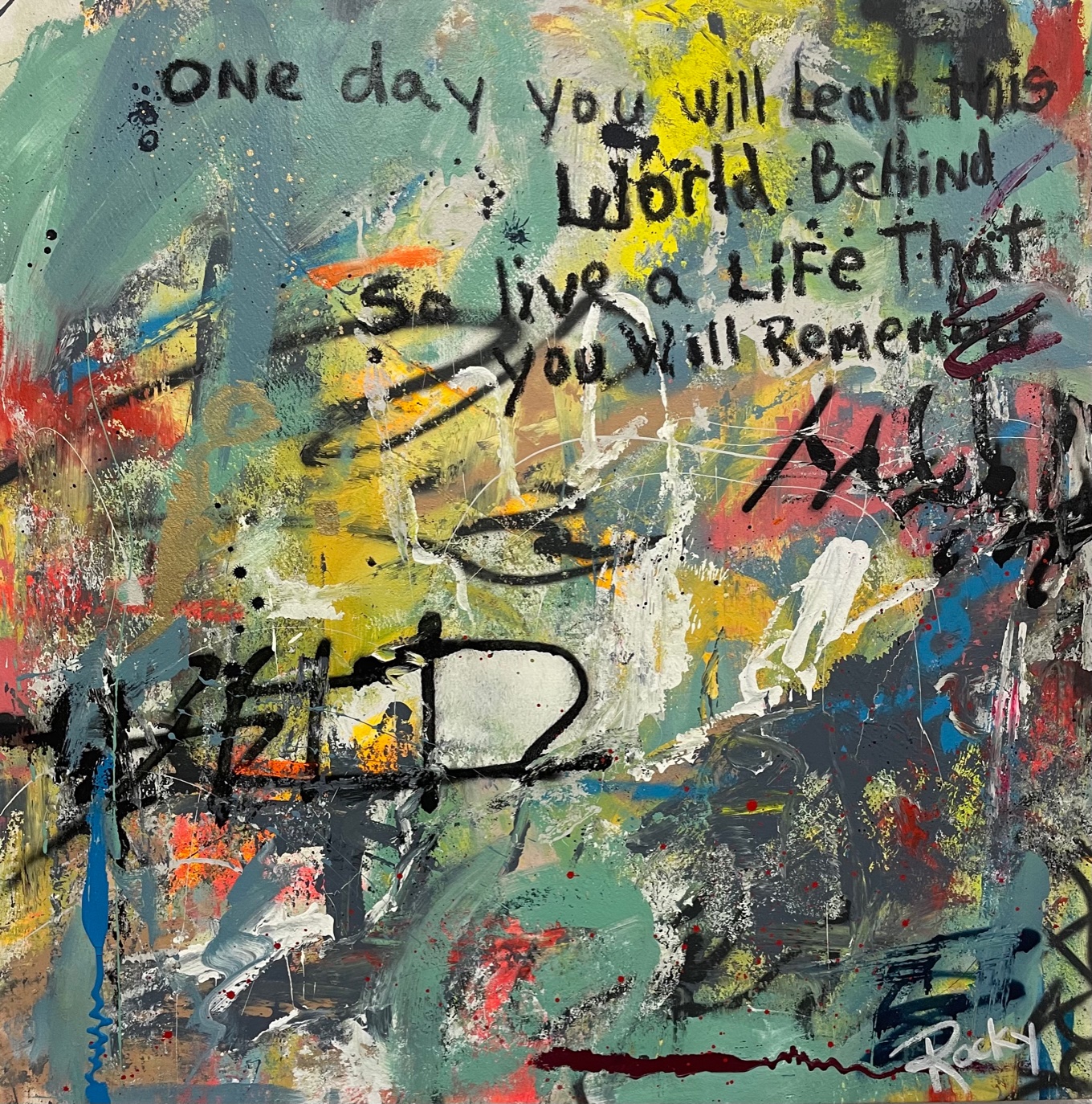 One Day by Rocky Asbury, acrylic painting on canvas
