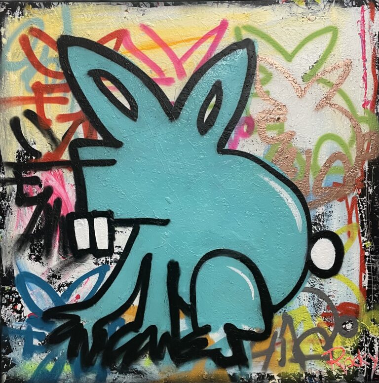 FUNNY BUNNY SERIES 2 painting by Rocky Asbury