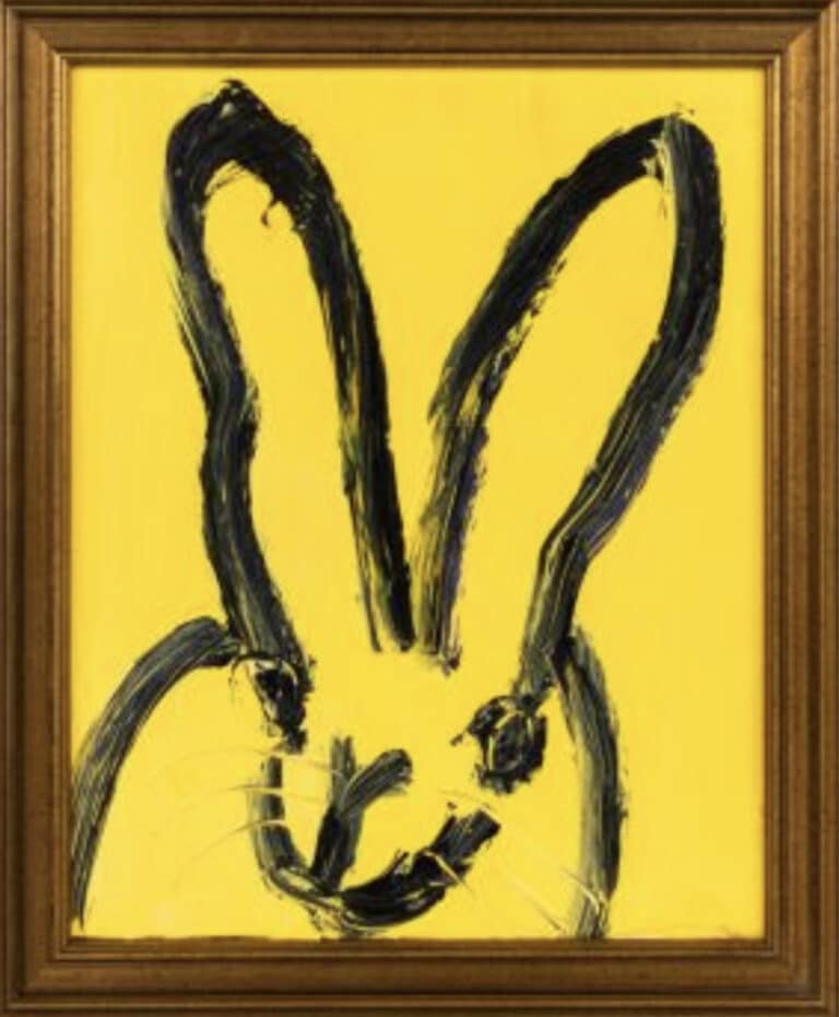 Mellow Bunny Artwork By Hunt Slonem