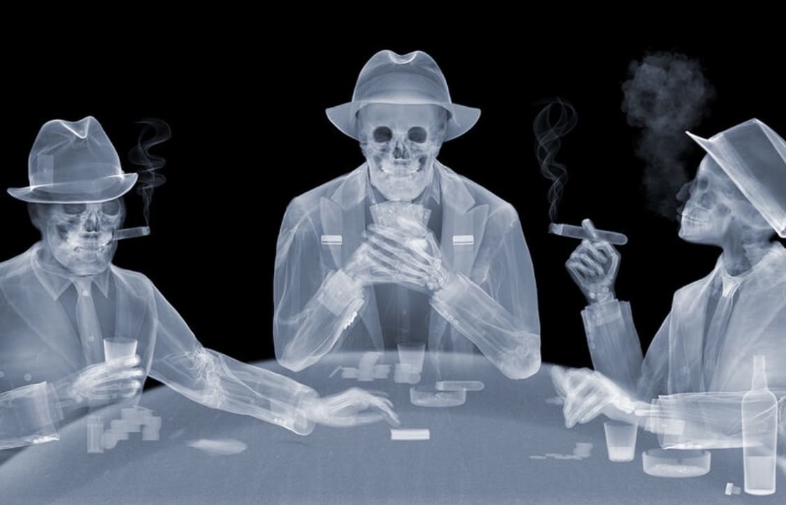 Poker X-Ray Painting By Nick Veasey