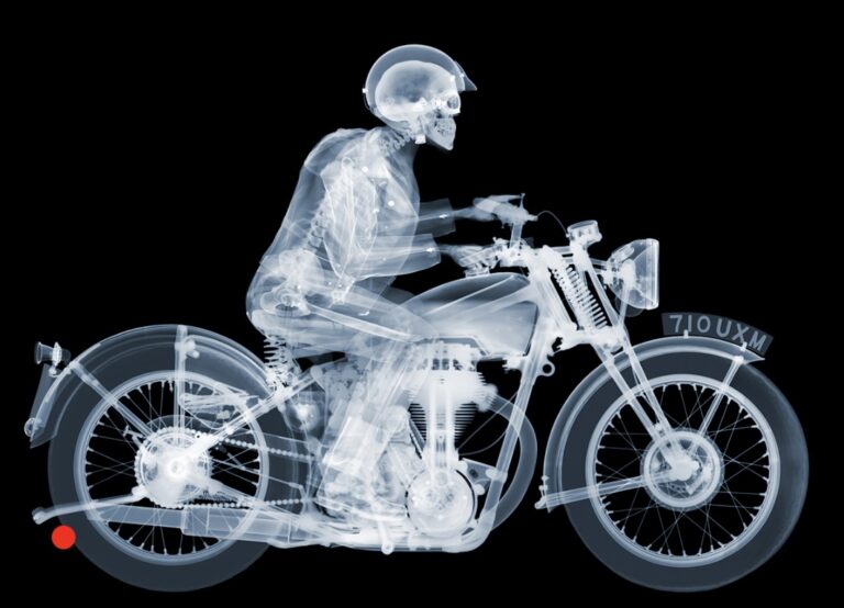 Matchless Rider x-ray painting by Nick Veasey