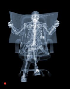 Newspaper Man x-ray artwork by Nick Veasey