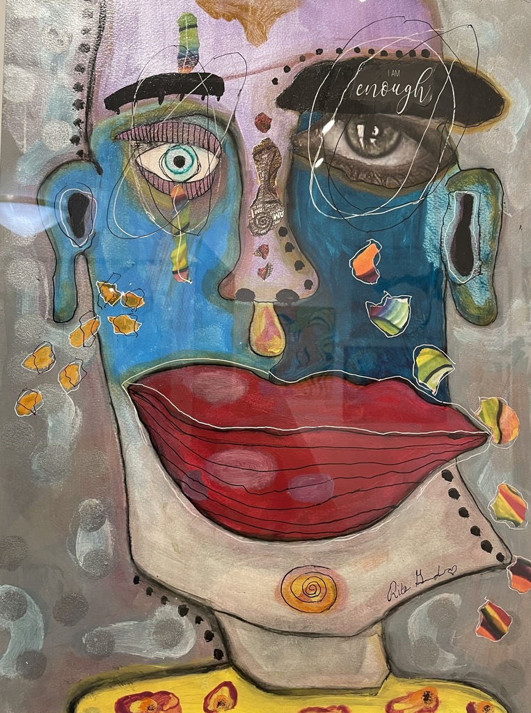 Mixed Media Painting on Paper by Rita Girard-Mikell