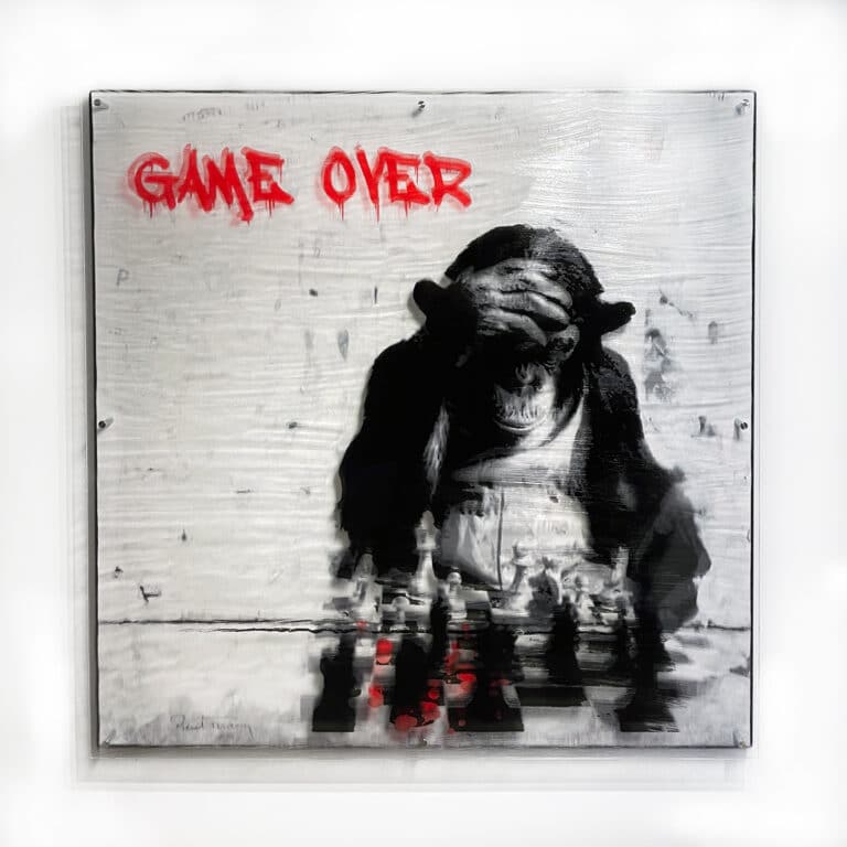 "GAME OVER" chess artwork by Paul Thierry
