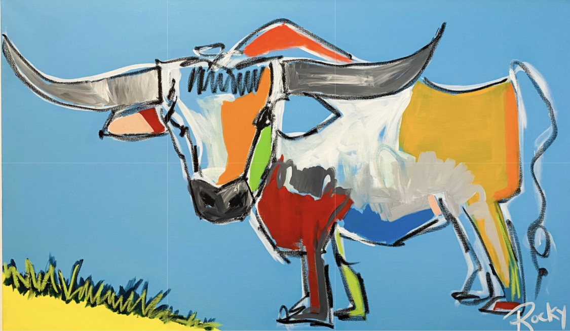 BULL Painting by Rocky Asbury