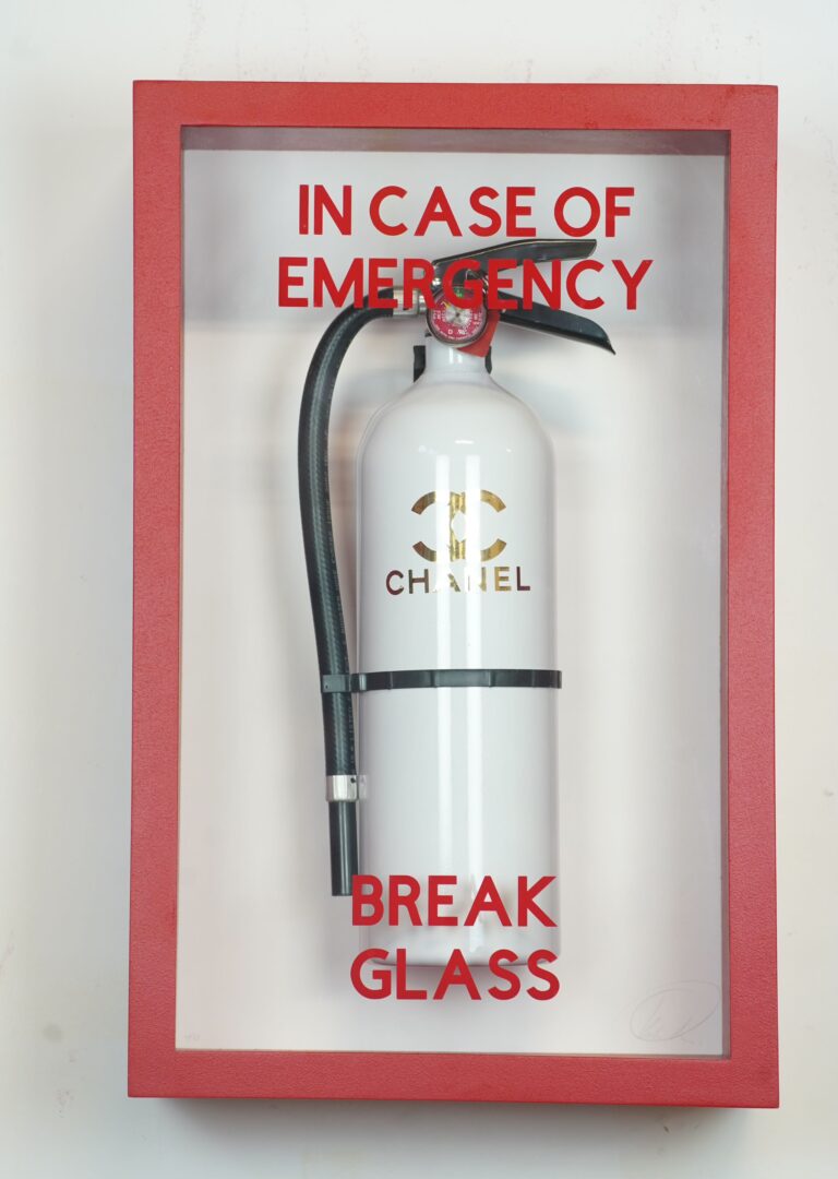IN CASE OF EMERGENCY BREAK GLASS – WHITE CHANEL by Plastic Jesus